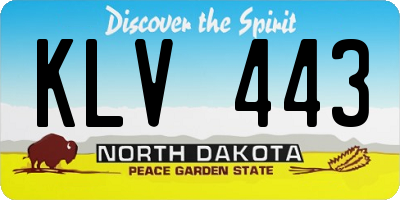 ND license plate KLV443