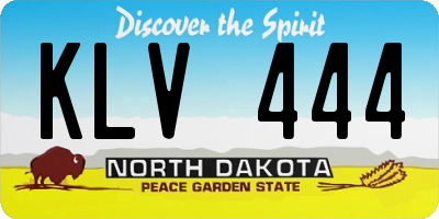 ND license plate KLV444
