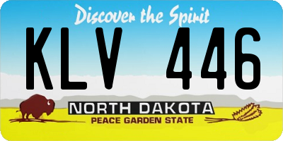 ND license plate KLV446