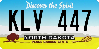 ND license plate KLV447