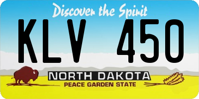 ND license plate KLV450