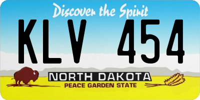 ND license plate KLV454
