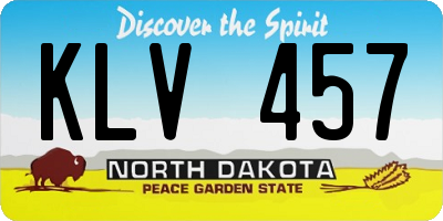 ND license plate KLV457
