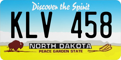 ND license plate KLV458