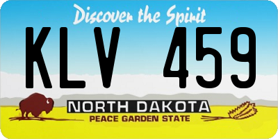 ND license plate KLV459