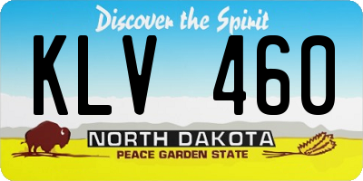 ND license plate KLV460