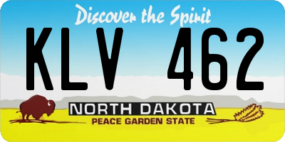 ND license plate KLV462