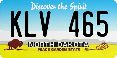 ND license plate KLV465