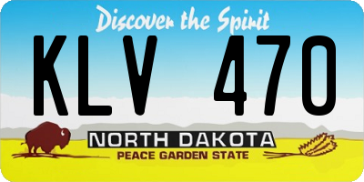 ND license plate KLV470