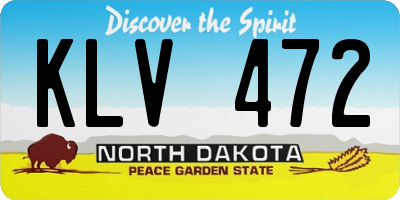 ND license plate KLV472