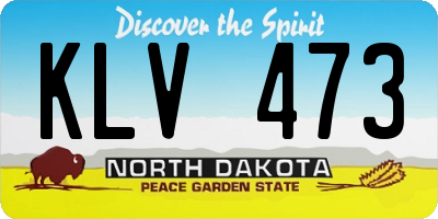 ND license plate KLV473