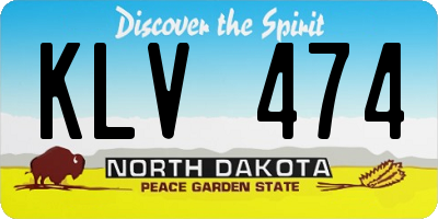 ND license plate KLV474