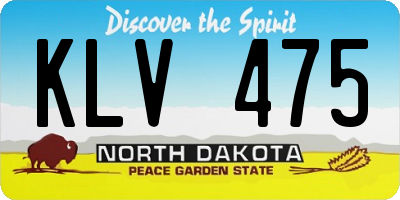 ND license plate KLV475