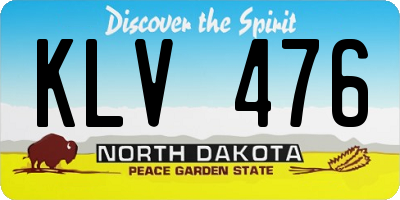 ND license plate KLV476