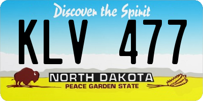 ND license plate KLV477