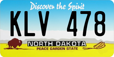 ND license plate KLV478