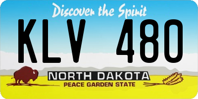 ND license plate KLV480