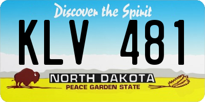 ND license plate KLV481