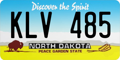 ND license plate KLV485