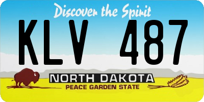 ND license plate KLV487