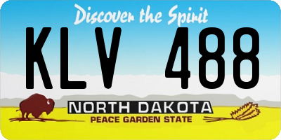 ND license plate KLV488