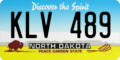 ND license plate KLV489