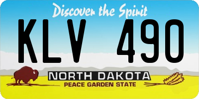ND license plate KLV490