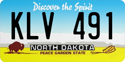 ND license plate KLV491