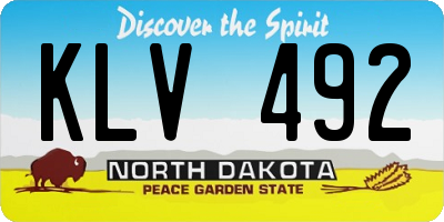 ND license plate KLV492