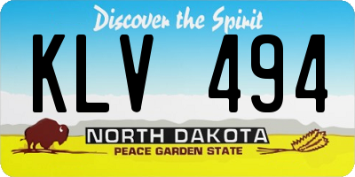 ND license plate KLV494