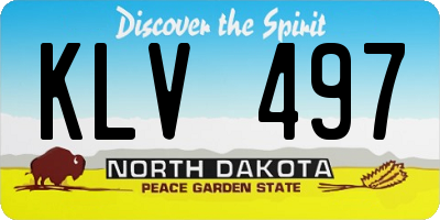 ND license plate KLV497