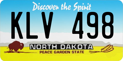 ND license plate KLV498