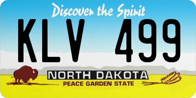 ND license plate KLV499