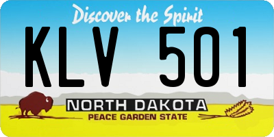ND license plate KLV501