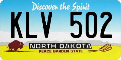 ND license plate KLV502