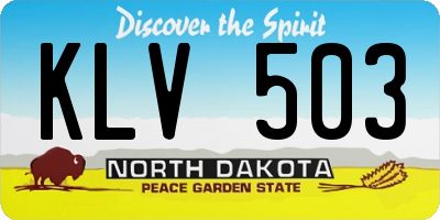 ND license plate KLV503