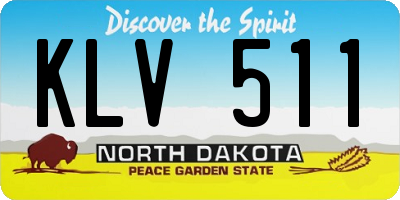 ND license plate KLV511