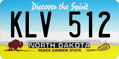 ND license plate KLV512