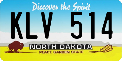 ND license plate KLV514
