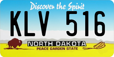 ND license plate KLV516