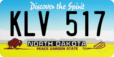 ND license plate KLV517