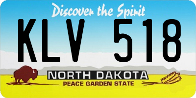 ND license plate KLV518