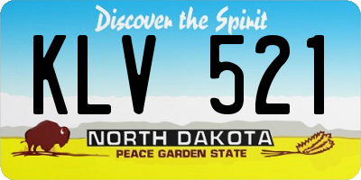 ND license plate KLV521