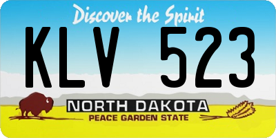 ND license plate KLV523