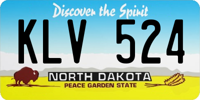 ND license plate KLV524