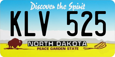 ND license plate KLV525