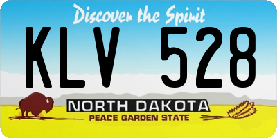 ND license plate KLV528