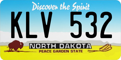 ND license plate KLV532