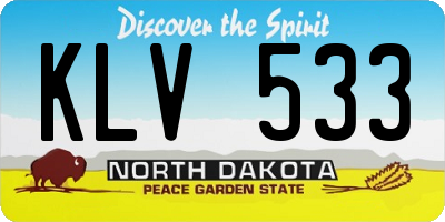 ND license plate KLV533
