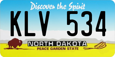 ND license plate KLV534